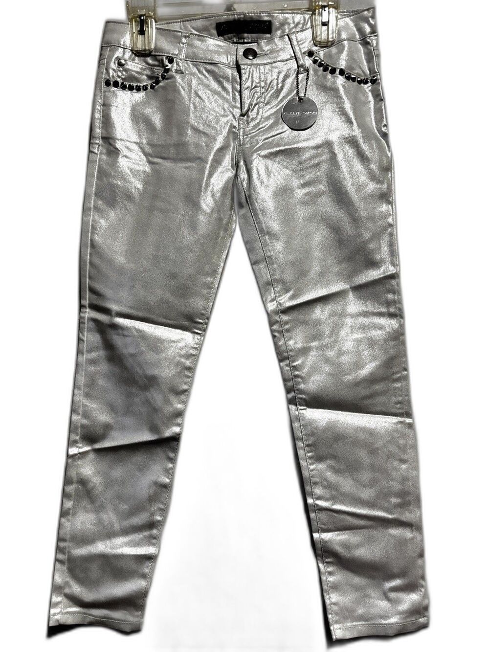 Silent Disco By Celebrity Pink Junior PEARL Size 1 Skinny Pant Studded NWT